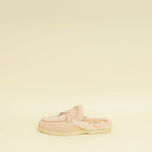 Loro Piana Pink Sand Charms Walk Babouche Loafers 36