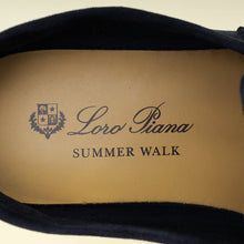 Loro Piana Argo Blue Melange Summer Charms Walk Loafers 36