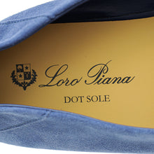 Loro Piana Blue Fluorite Suede Dot Sole Walk Loafer 36