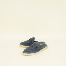 Loro Piana Dark Grey Charms Walk Babouche Loafer 37.5
