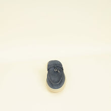 Loro Piana Dark Grey Charms Walk Babouche Loafer 37.5