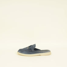 Loro Piana Dark Grey Charms Walk Babouche Loafer 37.5