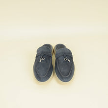 Loro Piana Dark Grey Charms Walk Babouche Loafer 37.5