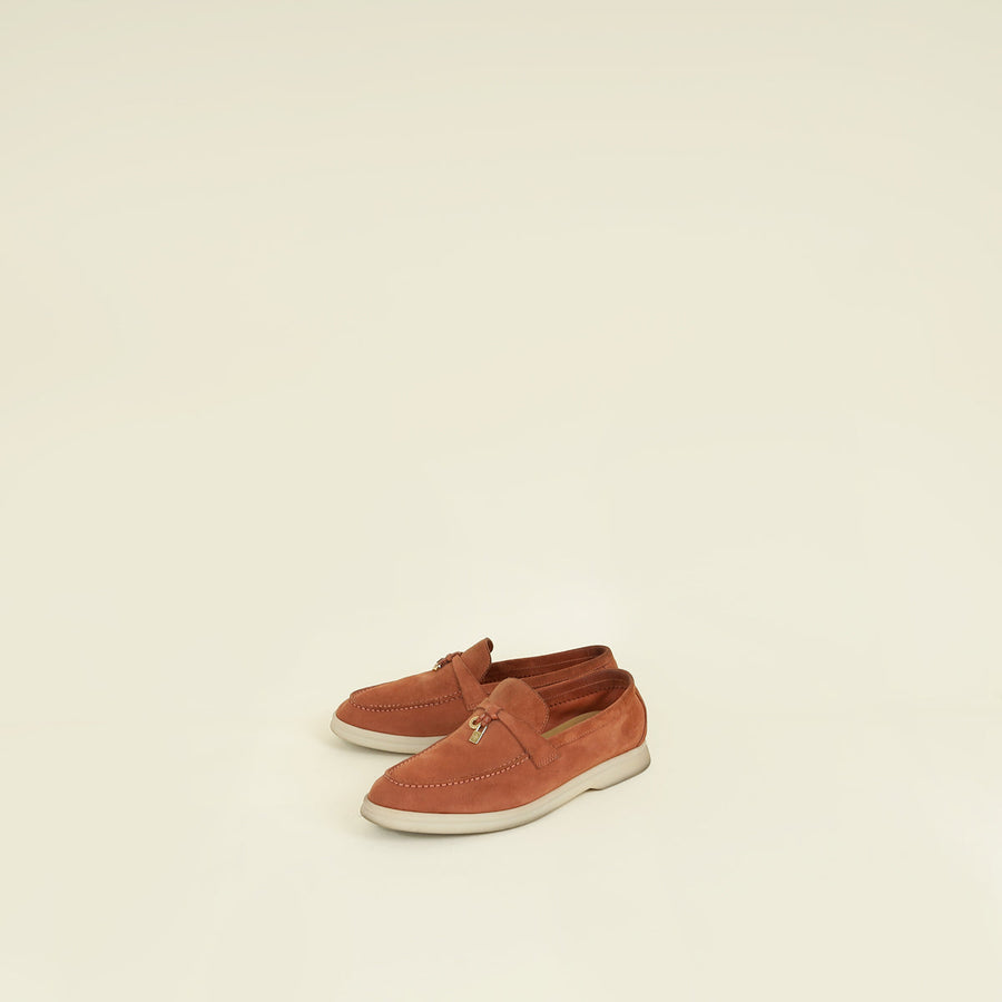 Loro Piana Clove Summer Walk Charm Loafer 37.5