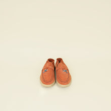 Loro Piana Dusty Orange Summer Walk Charm Loafer w/ My Charm 37.5