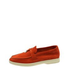 Loro Piana Rust Red Summer Charms Walk Loafer 37