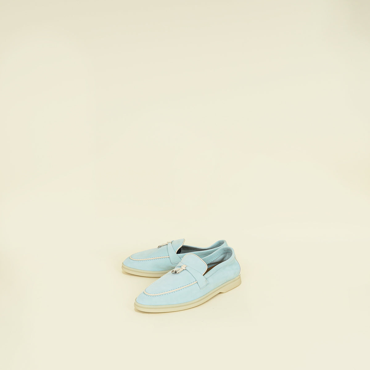Loro Piana Bicolor Summer Charms Walk Loafer 37