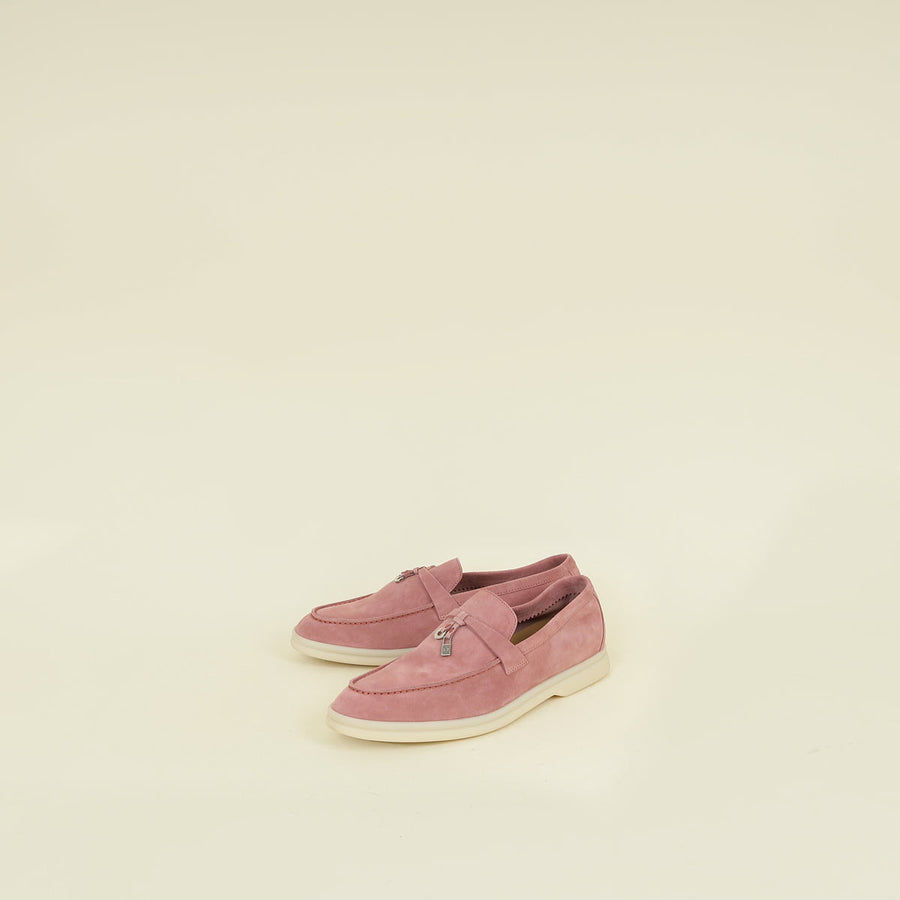 Loro Piana Flowering Cherry Summer Charms Walk Loafer 38.5