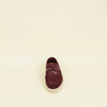 Loro Piana Wild Plum Suede And Alligator Skin Touch Summer Charms Walk Loafer 38