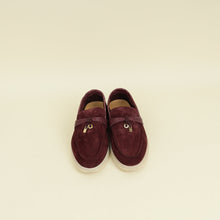 Loro Piana Wild Plum Suede And Alligator Skin Touch Summer Charms Walk Loafer 38