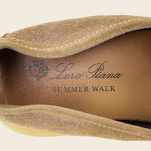 Loro Piana Light Wood Smoke Summer Walk Loafers 38