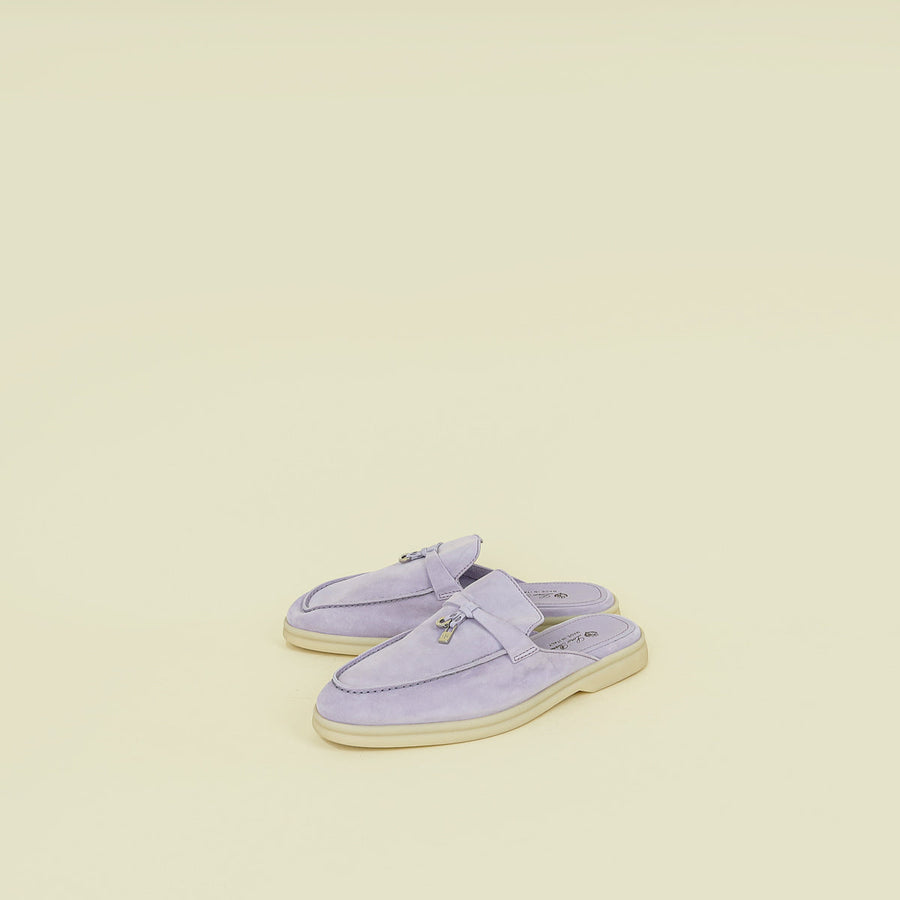 Loro Piana Lilac Babouche Charms Walk Loafers 38