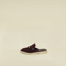Loro Piana Oxblood Summer Charms Babouche Walk Loafer 39.5