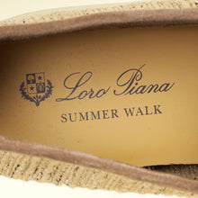 Loro Piana Bicolor Linen Summer Charms Walk Loafers 39.5