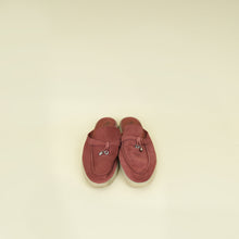 Loro Piana Old Rose Babouche Charms Walk Loafers 40