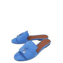 Loro Piana Space Blue Summer Charms Sandal 40