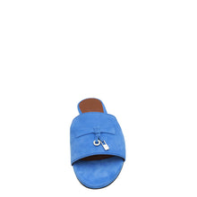 Loro Piana Space Blue Summer Charms Sandal 40