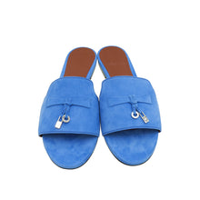 Loro Piana Space Blue Summer Charms Sandal 40