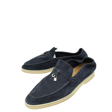 Loro Piana Navy Blue Summer Charms Walk Loafer 42