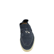 Loro Piana Navy Blue Summer Charms Walk Loafer 42