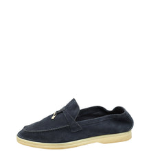 Loro Piana Navy Blue Summer Charms Walk Loafer 42