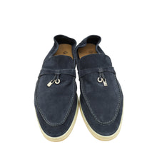 Loro Piana Navy Blue Summer Charms Walk Loafer 42