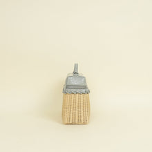 Loro Piana Bicolor Extra Pocket L19 Alligator Wicker Pouch