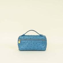 Loro Piana Blue Ostrich L19 Extra Pocket Pouch