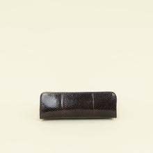 Loro Piana Dark Chocolate Licorice Extra Pouch L19 Python Bag
