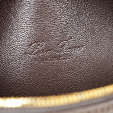 Loro Piana Dark Chocolate Licorice Extra Pouch L19 Python Bag