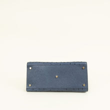 Loro Piana Navy Blue Ostrich Handle Bag