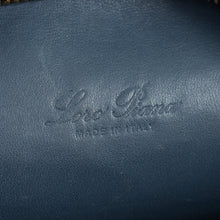 Loro Piana Blue Grey Ostrich Extra Pouch L19 Bag