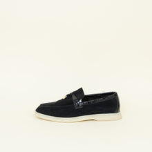 Loro Piana Black Summer Charms Walk Loafers 41