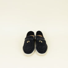 Loro Piana Black Summer Charms Walk Loafers 41