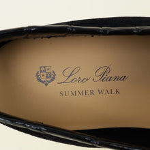 Loro Piana Black Summer Charms Walk Loafers 41