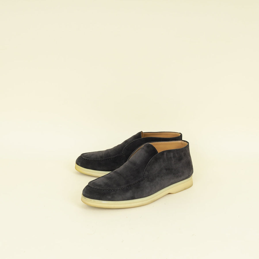 Loro Piana Black Open Walk Ankle Boot 36.5