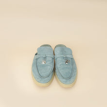 Loro Piana Blue Babouche Charms Walk Loafer 36