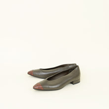 Loro Piana Bicolor Rebecca Cap Toe Ballet Flat 37.5