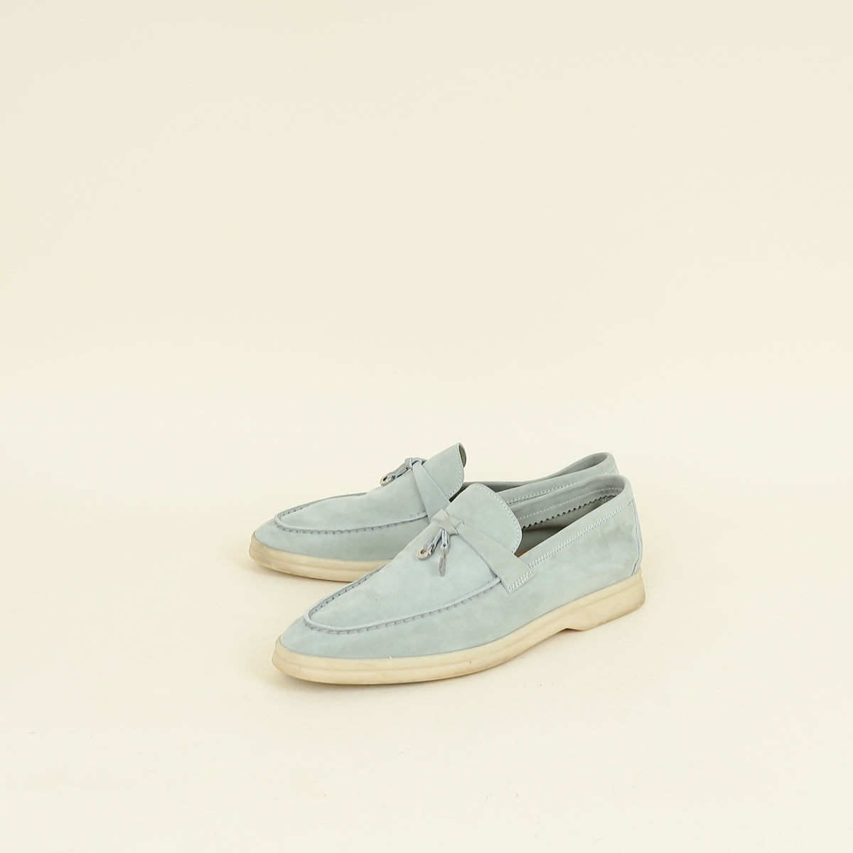Loro Piana Eucalyptus Summer Charms Walk Loafer 37.5