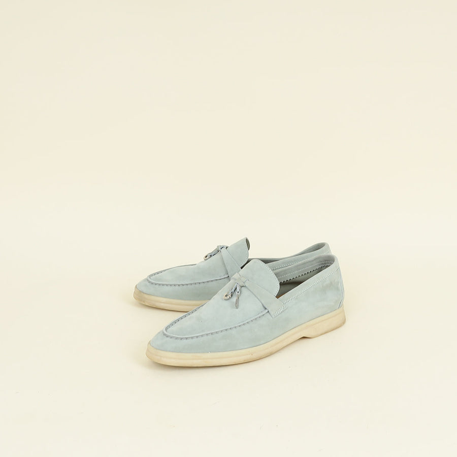 Loro Piana Eucalyptus Summer Charms Walk Loafer 37.5