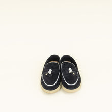 Loro Piana Argo Blue Melange Summer Charms Walk Loafers 37