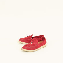 Loro Piana Bright Amaranth Summer Charms Walk Loafers 37