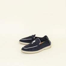 Loro Piana Argo Blue Melange Summer Charms Walk Loafer 37