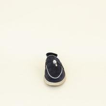 Loro Piana Argo Blue Melange Summer Charms Walk Loafer 37