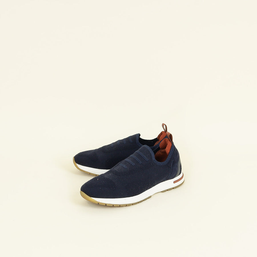 Loro Piana Navy Blue 360 LP Flexy Walk Sneaker 37
