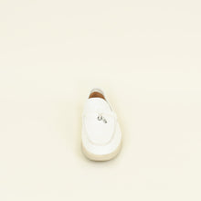 Loro Piana White Summer Charms Walk Loafers 37.5