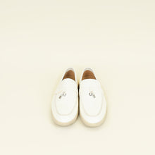 Loro Piana White Summer Charms Walk Loafers 37.5