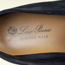 Loro Piana Argo Blue Melange Summer Charms Walk Loafers 38.5