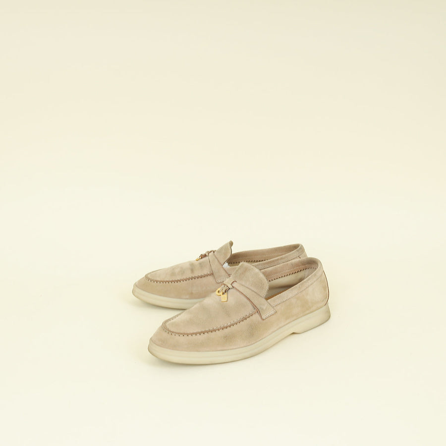 Loro Piana Sandstone Summer Charms Walk Loafer 38