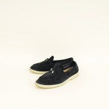 Loro Piana Black Summer Charms Walk Loafers 39